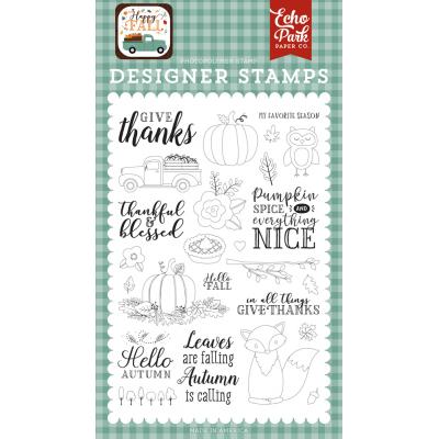 Echo Park Happy Fall Clear Stamps - Give Thanks